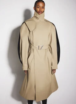 Women MUGLER beige belted trenchcoat