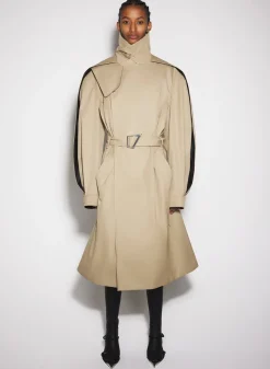 Women MUGLER beige belted trenchcoat