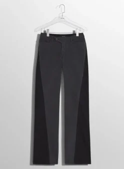 Women MUGLER bi-tone black straight leg jeans