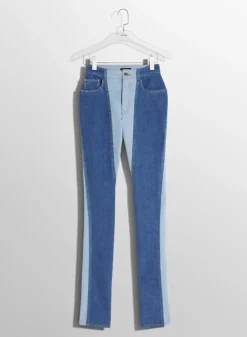 Women MUGLER bi-tone blue skinny jeans