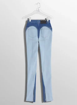 Women MUGLER bi-tone blue skinny jeans