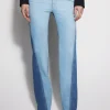 Women MUGLER bi-tone blue straight leg jeans