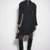Women MUGLER black backless shirt dress