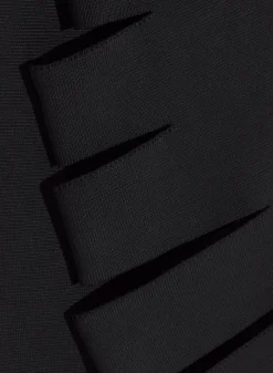 Women MUGLER black bandage knit top