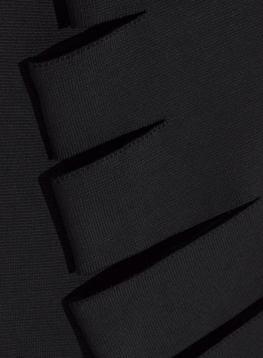 Women MUGLER black bandage knit top