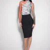 Women MUGLER black buckled tailored skirt