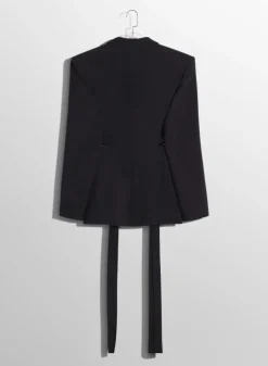 Women MUGLER black buckled tailored wool jacket