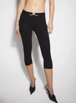 Women MUGLER black capri M pants