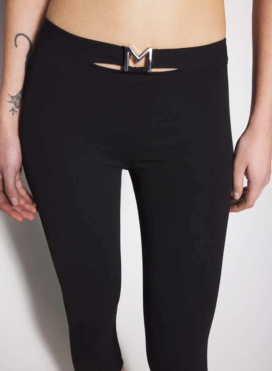 Women MUGLER black capri M pants