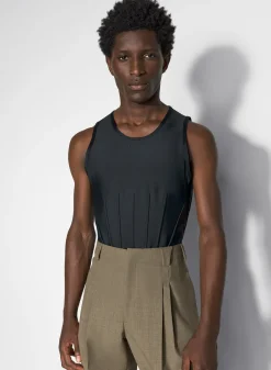 Women MUGLER black corseted top