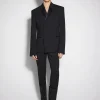 Women MUGLER black double breasted smoking jacket