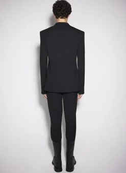 Women MUGLER black double breasted smoking jacket