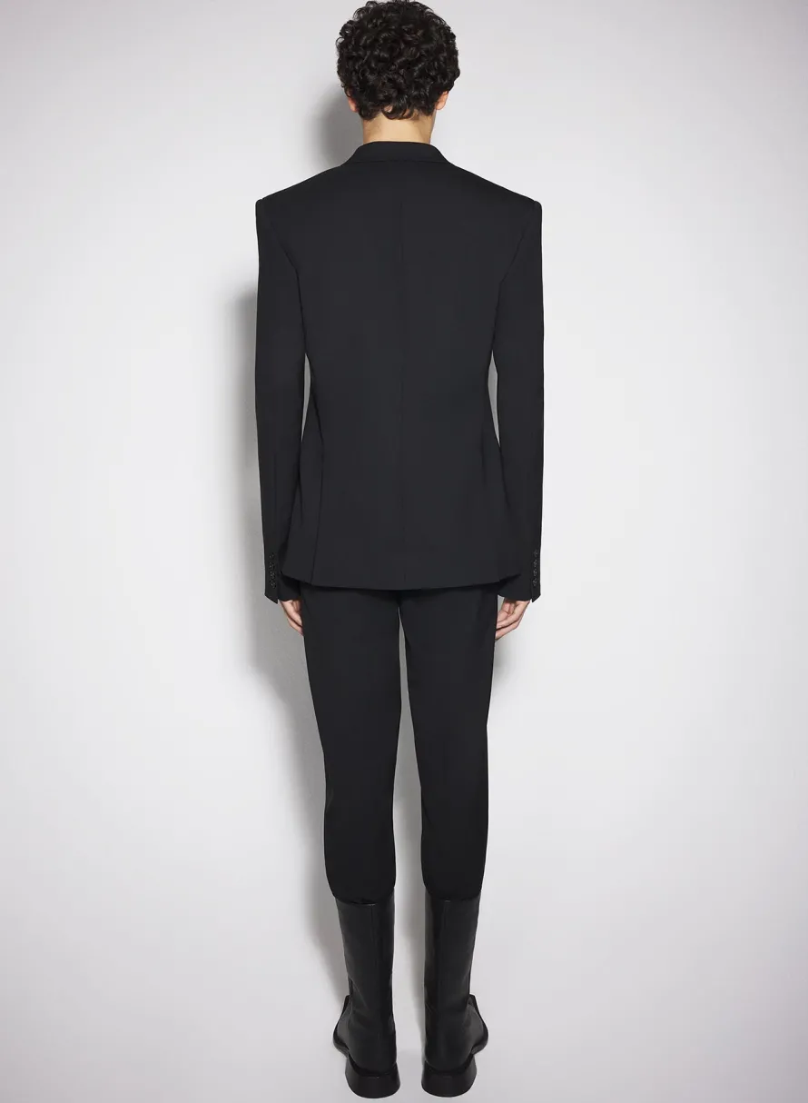 Women MUGLER black double breasted smoking jacket