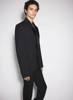 Women MUGLER black double breasted smoking jacket