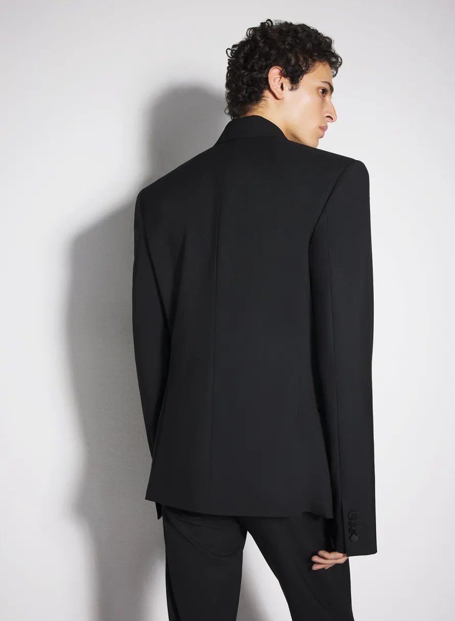 Women MUGLER black double breasted smoking jacket