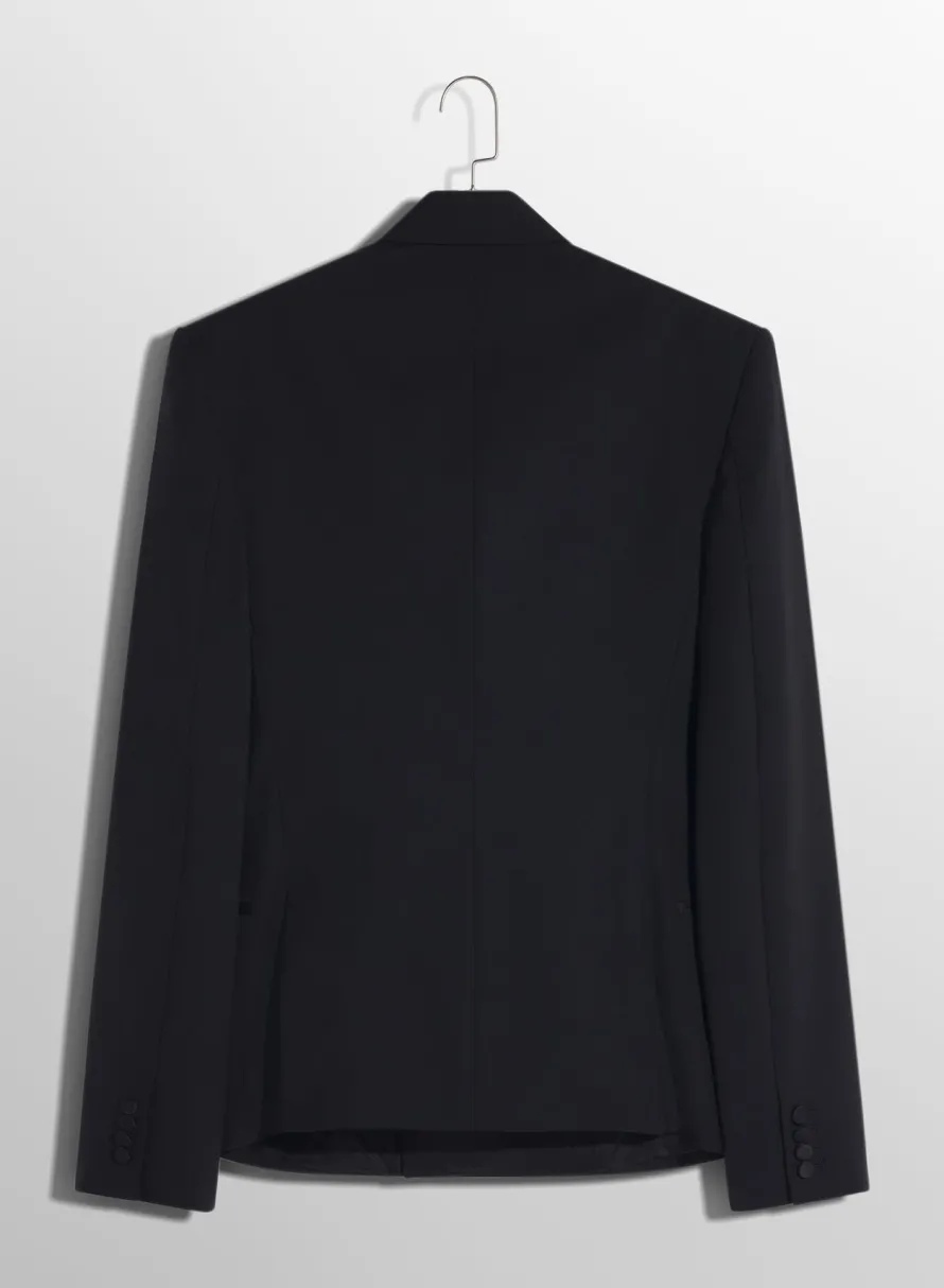 Women MUGLER black double breasted smoking jacket