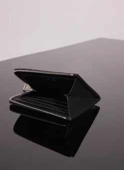 MUGLER black embossed spiral cardholder