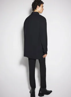 Women MUGLER black fluid piercing shirt