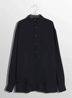 Women MUGLER black fluid piercing shirt