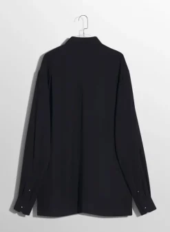 Women MUGLER black fluid piercing shirt