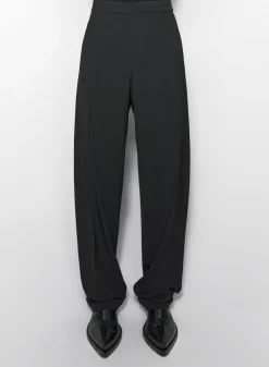 Women MUGLER black laced up tailoring trousers