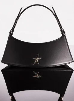 MUGLER black leather zenith bag