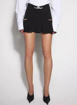 Women MUGLER black M cut-out skirt