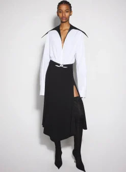 Women MUGLER black m slitted skirt