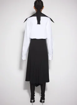 Women MUGLER black m slitted skirt