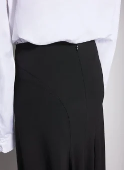 Women MUGLER black m slitted skirt