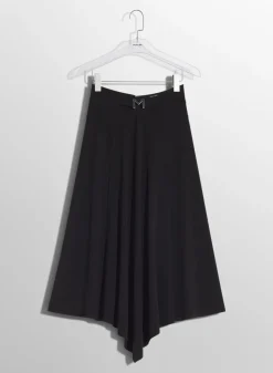 Women MUGLER black m slitted skirt
