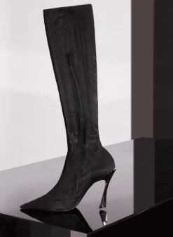 MUGLER Black mesh Fang 95 boots