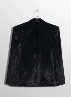 Women MUGLER black moiré velvet jacket