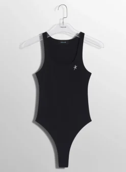 Women MUGLER black star bodysuit