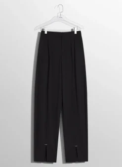 Women MUGLER black pierced loose tailored trousers