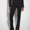Women MUGLER black pierced pants