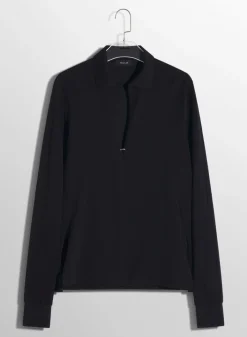 Women MUGLER black pierced polo
