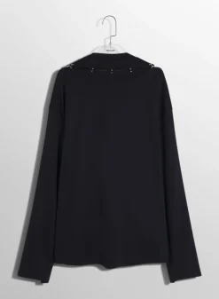 Women MUGLER black pierced T-shirt