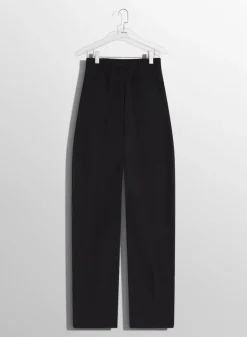 Women MUGLER black pleated wide leg trousers