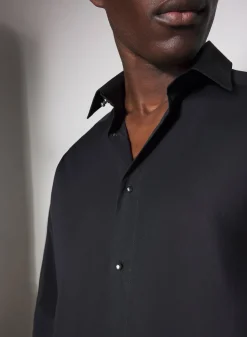 Women MUGLER black poplin shirt