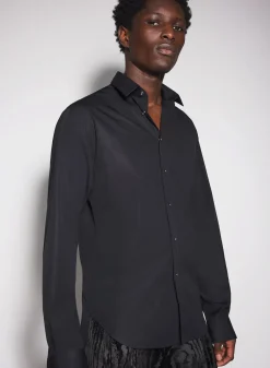 Women MUGLER black poplin shirt