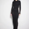 Women MUGLER Black ruched gown