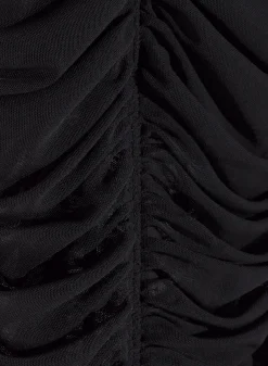 Women MUGLER Black ruched gown