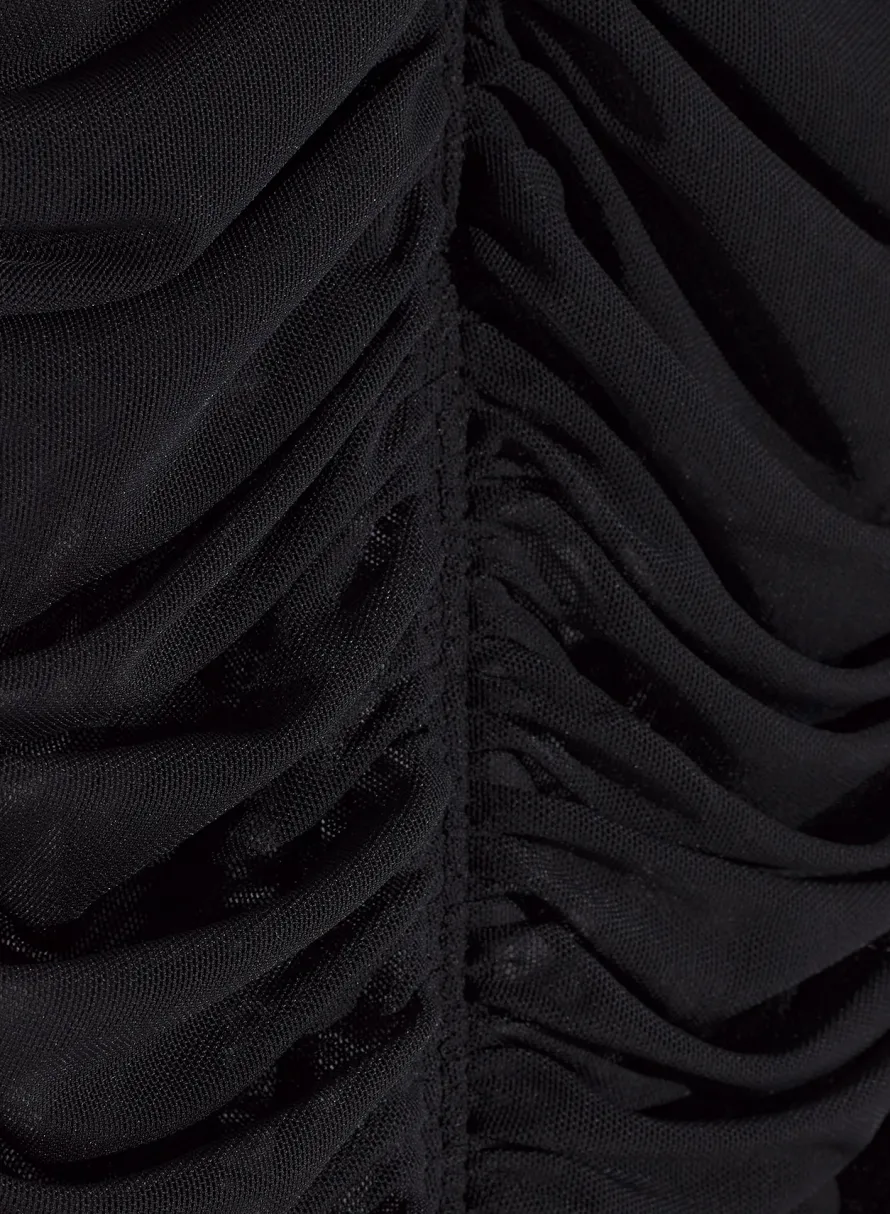 Women MUGLER Black ruched gown