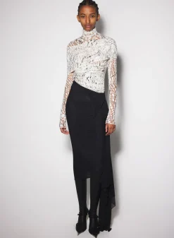 Women MUGLER black ruched skirt