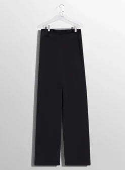 Women MUGLER black satin cummerbund trousers