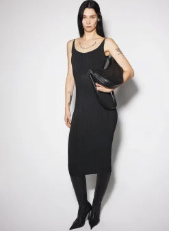Women MUGLER black sculpting knit dress