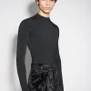 Women MUGLER black sculpting knit top