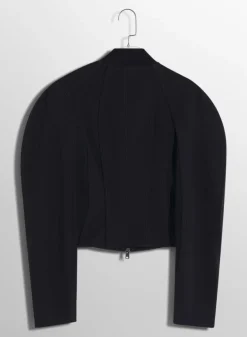 Women MUGLER black sculptured scuba jacket