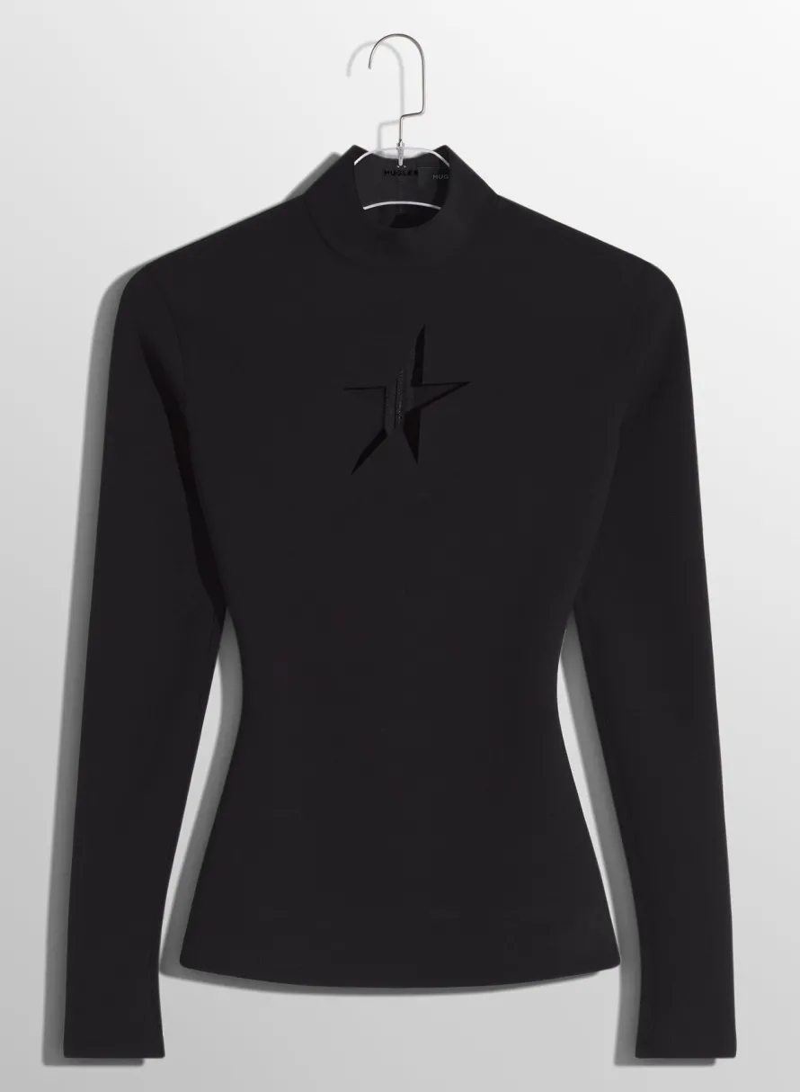 Women MUGLER black star top